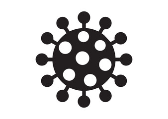 Viral microorganism icon, Viral microorganism solid vector