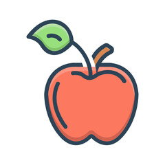 Vector color shadow icon for Apple