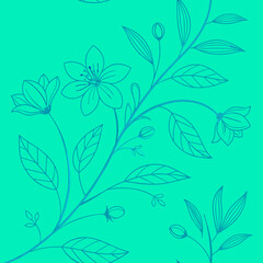 Fototapeta premium seamless floral pattern with flowers