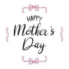 Obraz premium Editable happy mother’s day modern handwritten calligraphy, mother day’s lettering typography vector