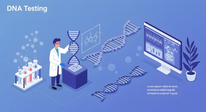 Dna testing process illustration