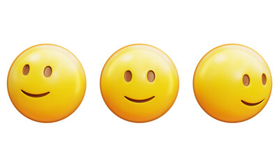Slightly smile face emoji emoticon 3D Icon