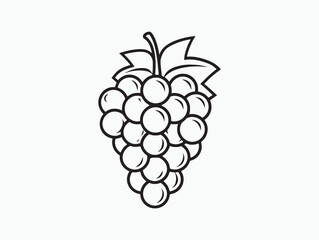 Grapes Isolated Icon Minimal Vector Design