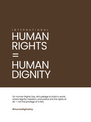 Human rights Peace, Equality, Humanity — Our shared responsibility. 