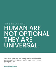 Stand up for rights. Stand up for humanity, Every human deserves respect, safety, and justice. This Human Rights Day, let’s stand for the rights that unite us all.