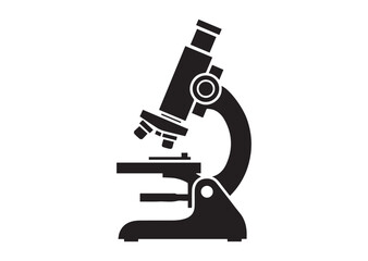 Microscope icon, Microscope solid vector