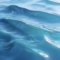 Smooth Ocean Waves with Sun Reflections Surface Water Texture Background