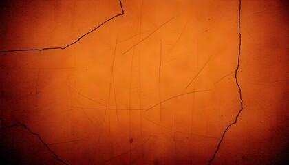 Abstract image of a textured orange surface with cracks, scratches, and a vignette effect, creating a vintage or distressed aesthetic.