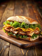 Crunchy ciabatta bread filled with roasted turkey breast