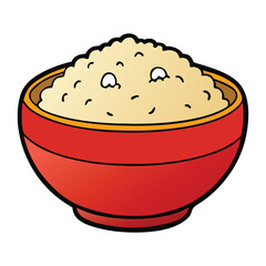 A steaming ceramic bowl brimming with fluffy, perfectly cooked rice, each grain soft and separate, inviting comfort and simplicity in every warm, white scoop.
