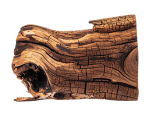 Close-up of a weathered wooden plank showing intricate grain and dark cracks
