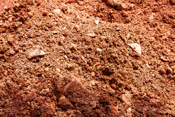 Exploring rich texture of soil agriculture field natural environment close-up view earth science concept