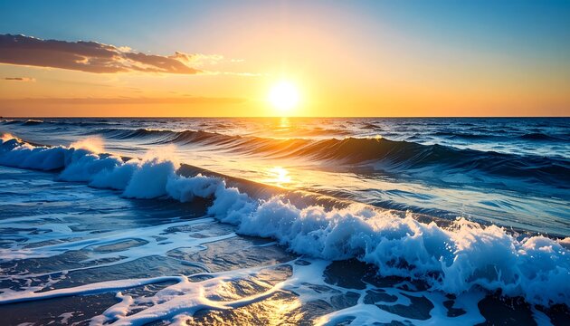 Dramatic ocean sunset