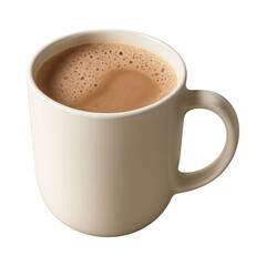 Obraz premium PNG Creamy coffee in ceramic mug.