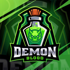 Demon blood esport mascot logo design