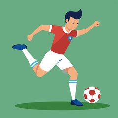 Fototapeta premium soccer player kicking ball