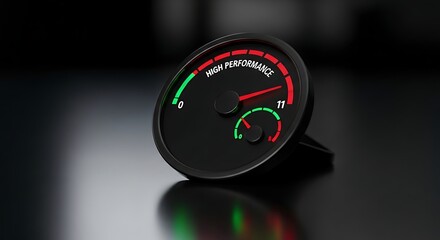 Pressure gauge meter with red and green indicator lights