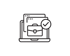 Digital portfolio icon vector design illustration.