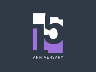 Celebrating fifteen years of success with a modern logo design, perfect for anniversaries, milestones, and company events, a strong impactful icon