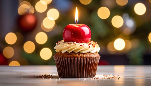 Festive apple cupcake - Powered by Adobe
