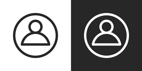 Personal Icon Set in Black and White Outline Style