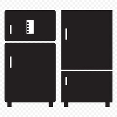 Fridge icon . Line and glyph refrigerator icons. Vector illustration with stroke and fill on Transparent background. EPS 10.