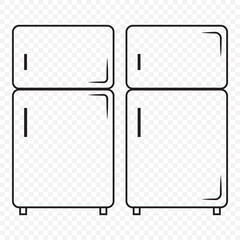 Fridge icon symbol pictogram. stroke designs On Transparent Background. EPS 10.