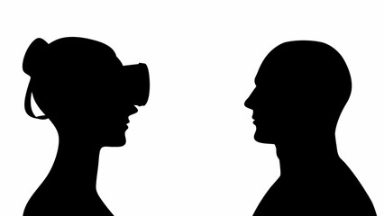 Futuristic virtual reality meeting with immersive experiences, modern technology for business collaboration