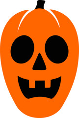 Happy Halloween Pumpkin with Smiling Jack o Lantern Face