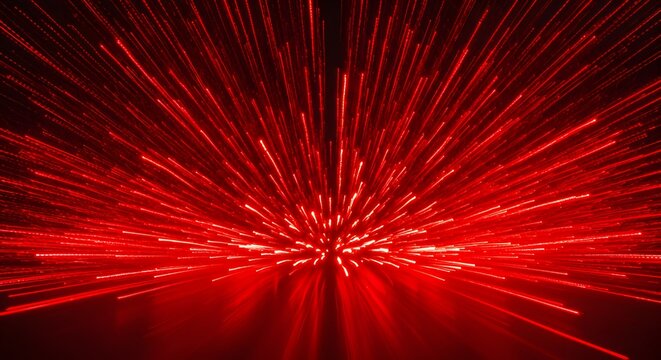 Red burst light explosion
