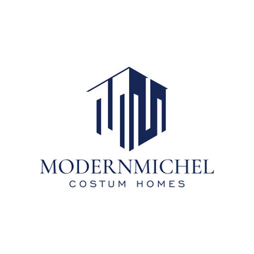 MM monogram house logo for custom homes