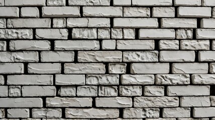 White brick wall texture with rough surface background 3