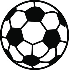Modern soccer ball icon for sports design projects and illustrations