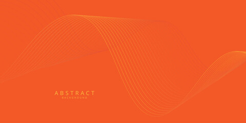 abstract creative orange wave line background design.