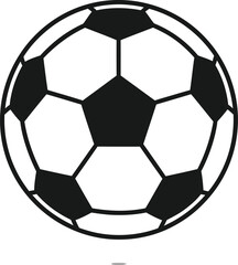 Classic black and white soccer ball for sports themed designs today