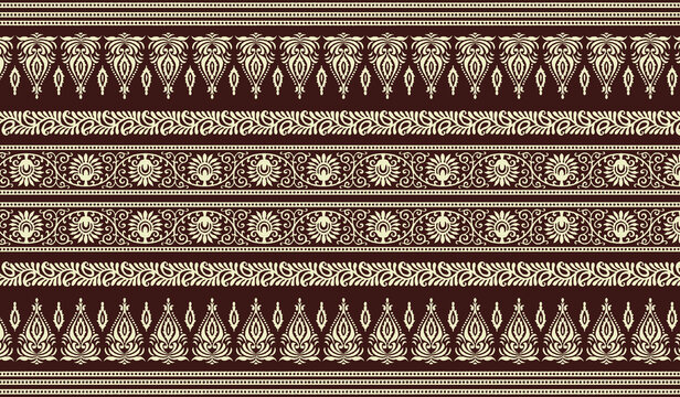 Textile digital design motifs patterns ikat rugs paisley traditional Thai border front back and dupatta etc