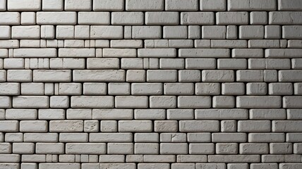 White brick wall texture with varied brick sizes background 1