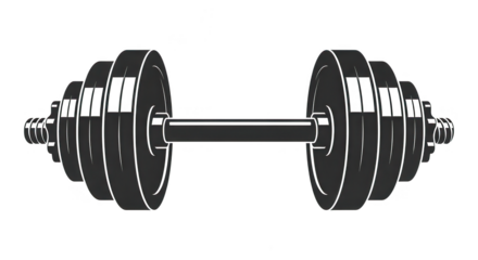 Adjustable Dumbbell Vector Illustration On Black Background