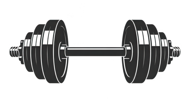 Adjustable Dumbbell Vector Illustration On Black Background