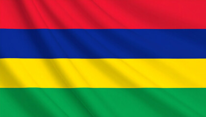 Fototapeta premium flag of Mauritius