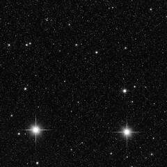 Celestial Canvas - A Starry Night Sky with Bright Stars.