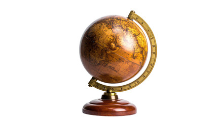 A detailed globe showing continents, oceans, and geographical features against black