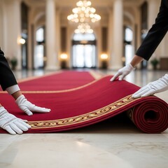 Rolling Out the Red Carpet - Preparing for a Grand Event.