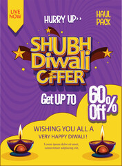 Diwali festival indian festival diwali sale poster