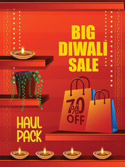 Diwali festival indian festival diwali sale poster