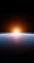 Sunrise Over Earth - A Breathtaking View from Space.