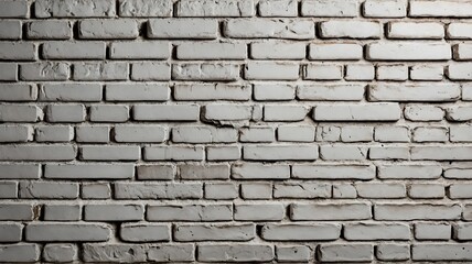White painted brick wall texture with imperfections