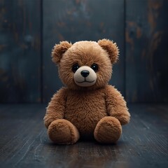 Obraz premium teddy bear on a wooden background