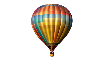 Colorful Hot Air Balloon Isolated on White Background.