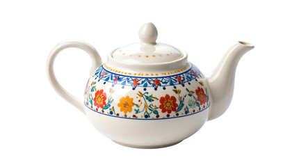 Decorative Ceramic Teapot with Floral Pattern.